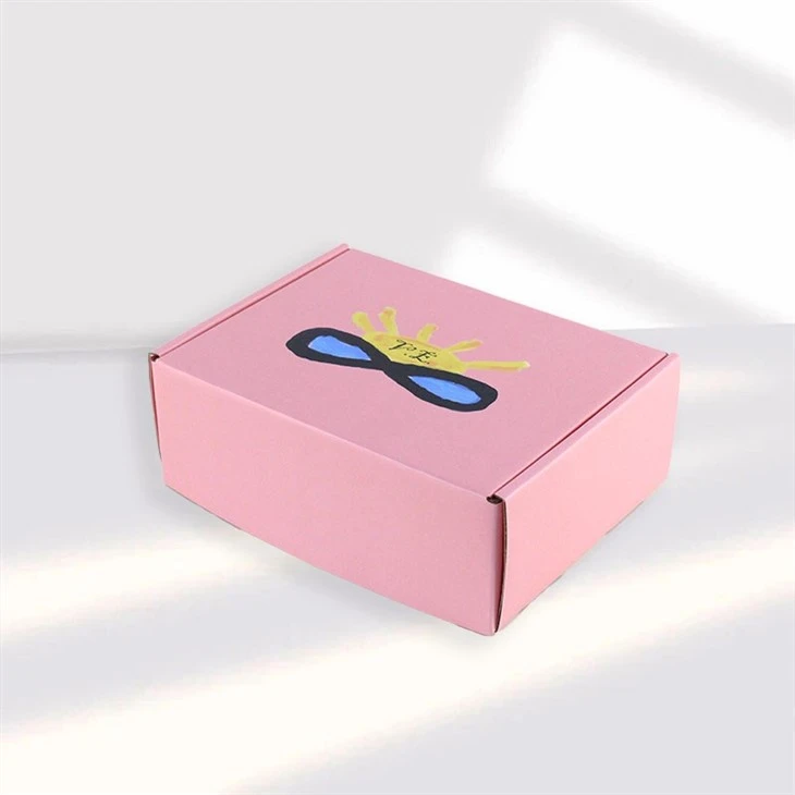 Pink Shipping Boxes Custom Logo