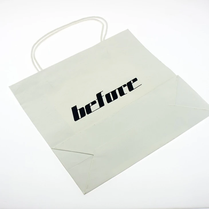 White Kraft Paper Bags For Packing Garment
